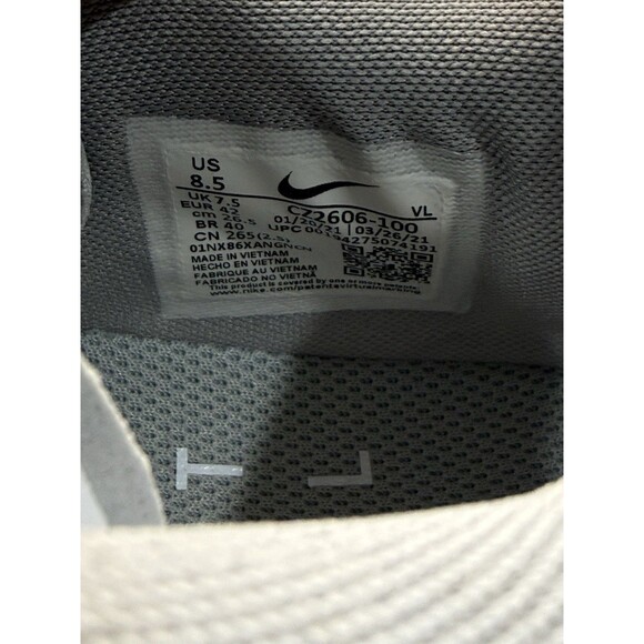 New Men\'s Nike Vapor Edge Team White Wolf Grey Size 8.5 CZ2606-100 main image 6